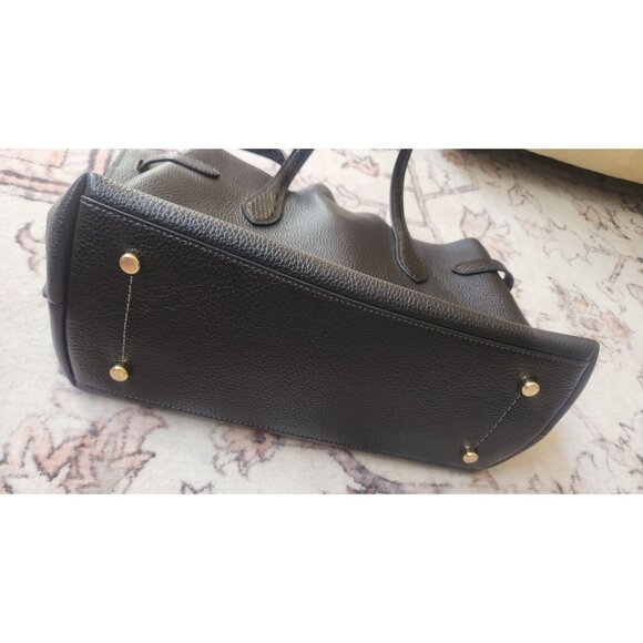 Coach CH187 Hanna Carryall Pebble/ Snake-embossed Leather Gold/Black - Picture 5 of 10